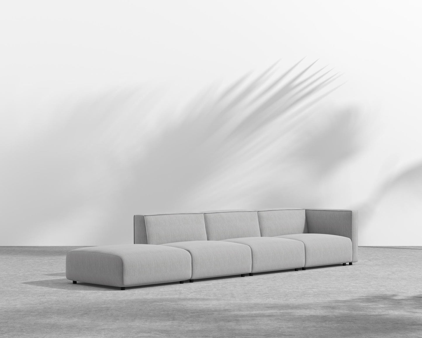 Arya Outdoor Modular Sectional - Open Left, Outdoor Fabric - Encino