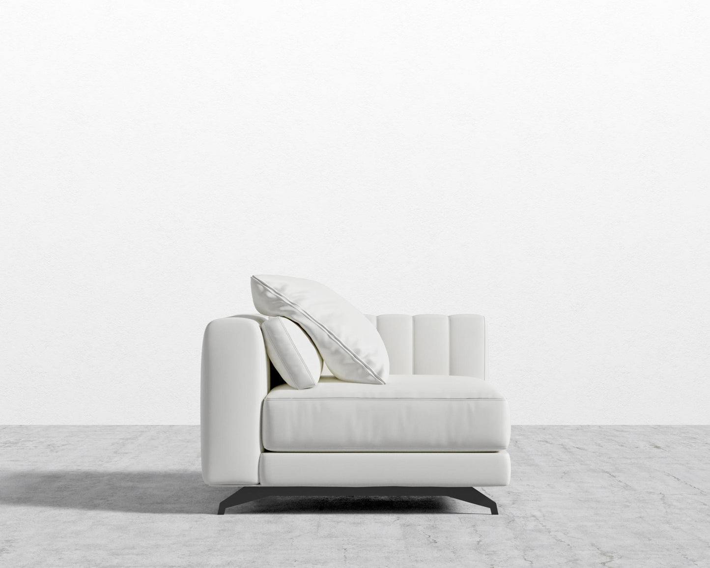 Berlin Corner - Black - Berlin, Microfiber Leather - Trento Eggshell