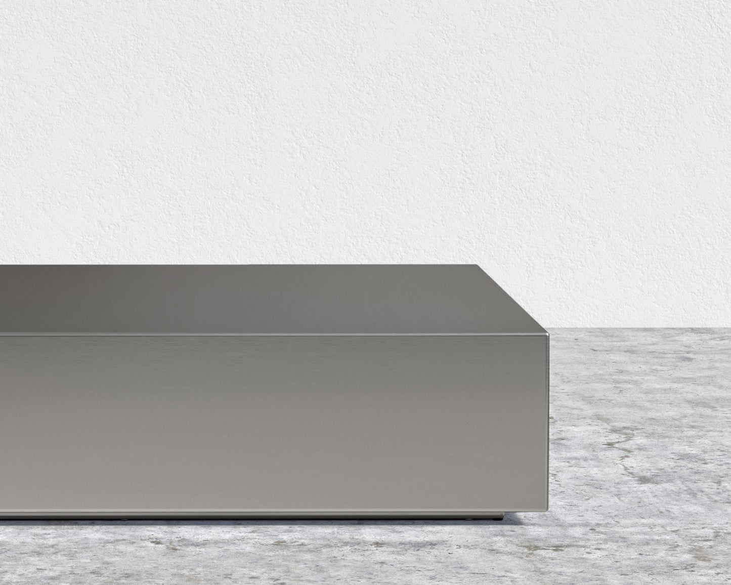 Liza Coffee Table - Brushed Stainless Steel - 40" x 40" | 102 x 102cm, Brushed Stainless Steel