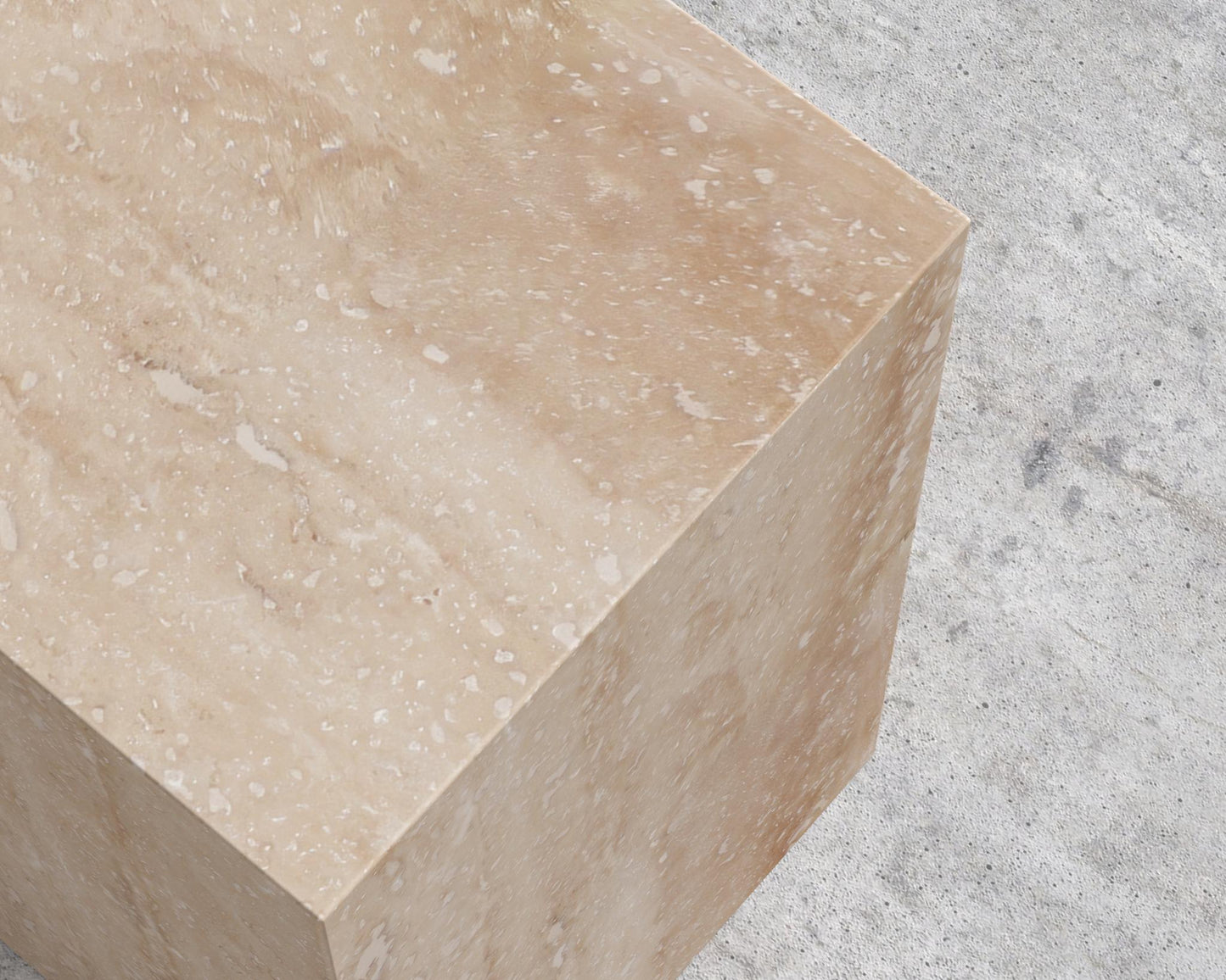 Liza Side Table - Ceramic - Travertine Ceramic