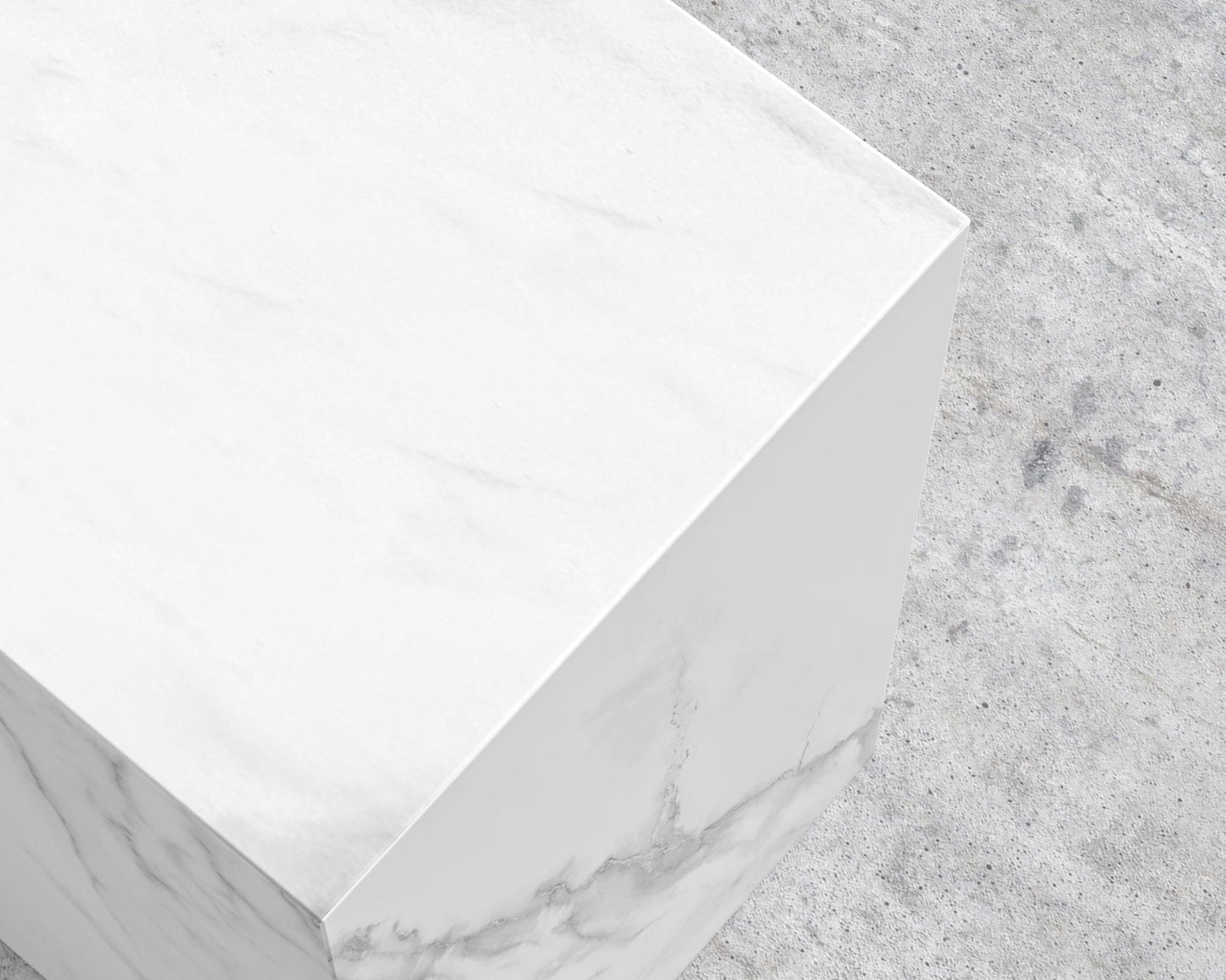 Liza Side Table - Ceramic - White Calacatta Ceramic