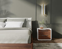 Mikkel Bed Scene - walnut/alesund- Featuring grayson nightstand