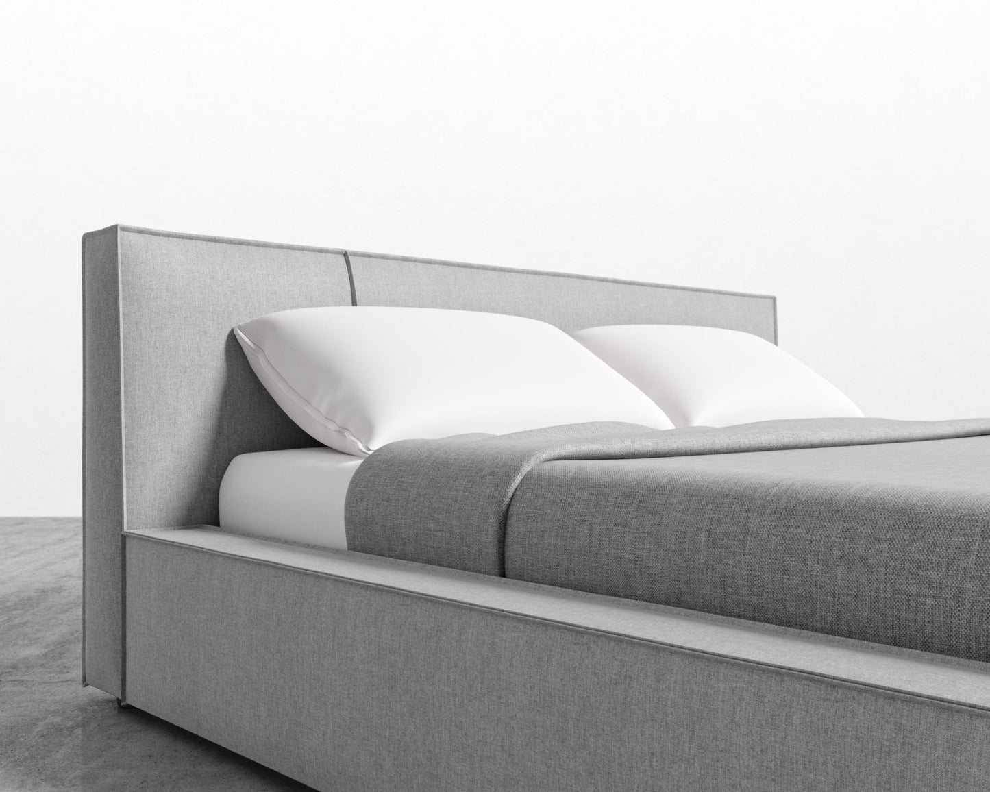 Porter Bed - 1x Side Extension, Cal King, Modern Felt - Malmo