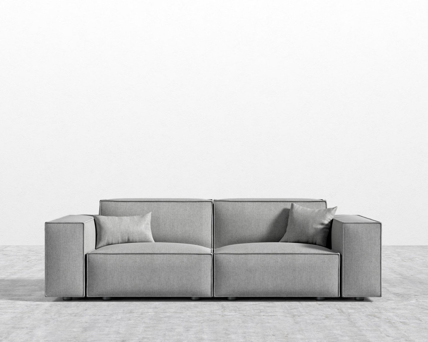 Porter Sofa - Black Feet, Modern Felt - Malmo
