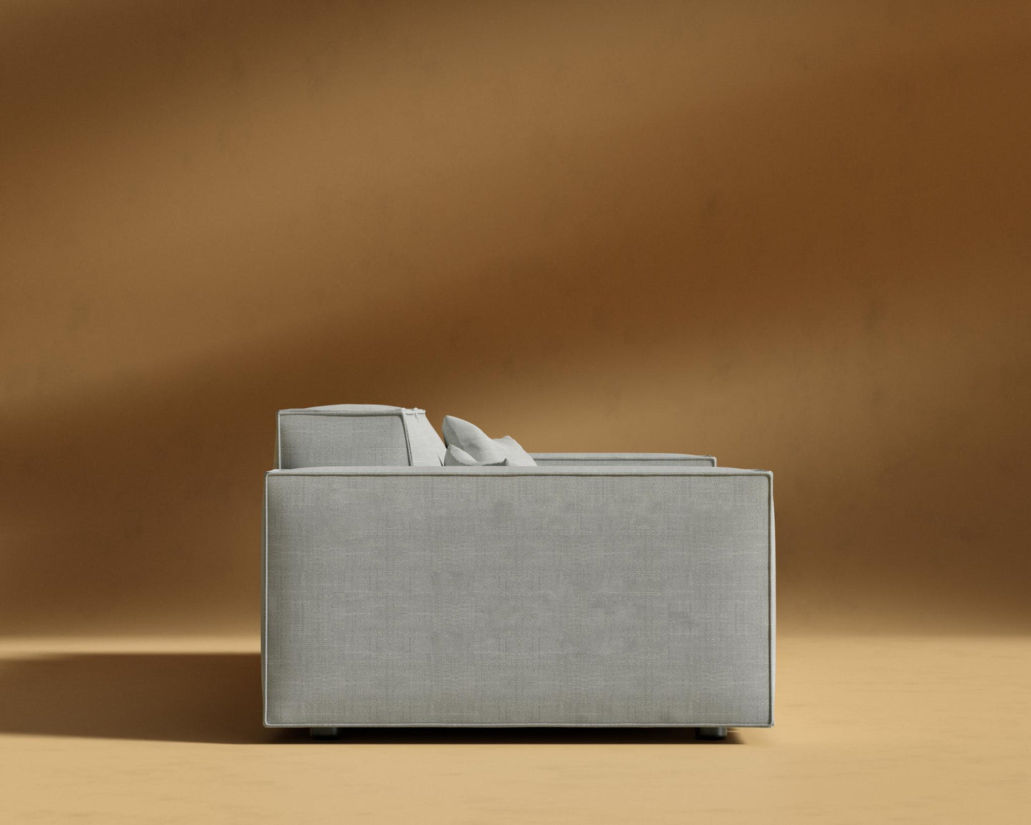 Porter Sofa - Black Feet, Performance Linen - Dove