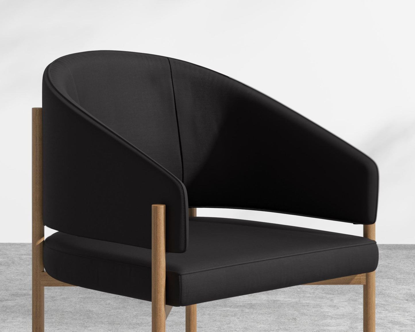 Solana Outdoor Dining Chair - Outdoor Fabric - Arcadia, Metawood Sun Oak