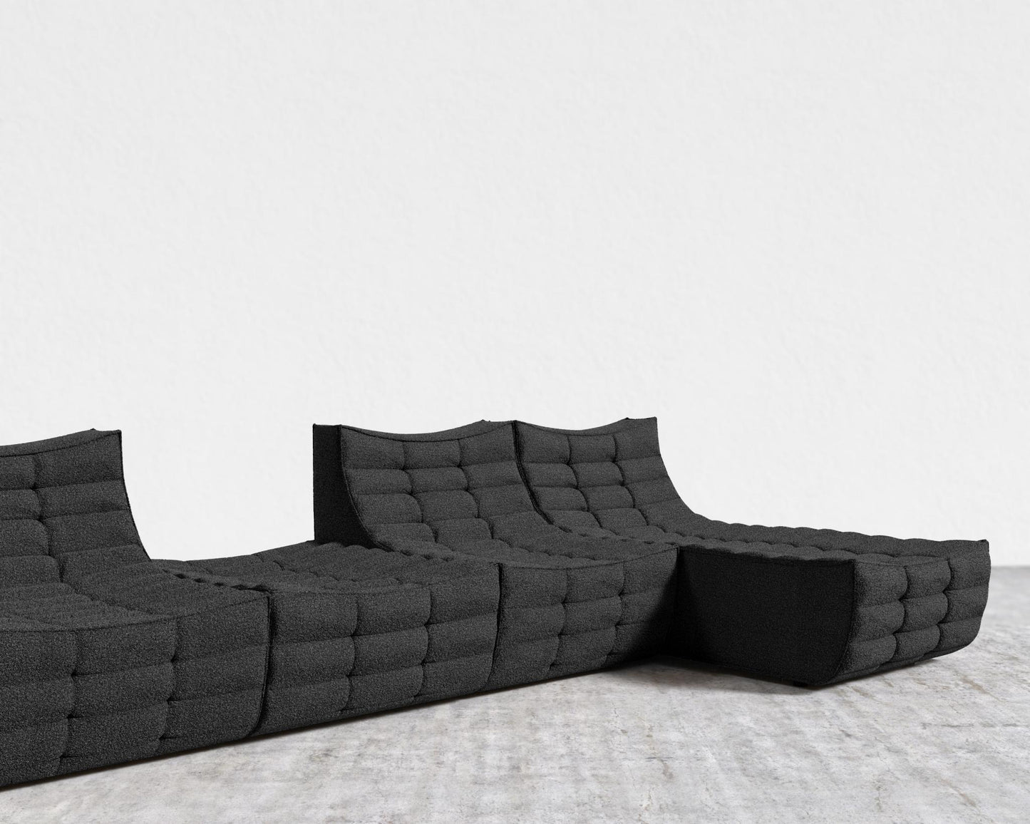 Tanner Modular Sectional - Chatou Bouclé - Caviar
