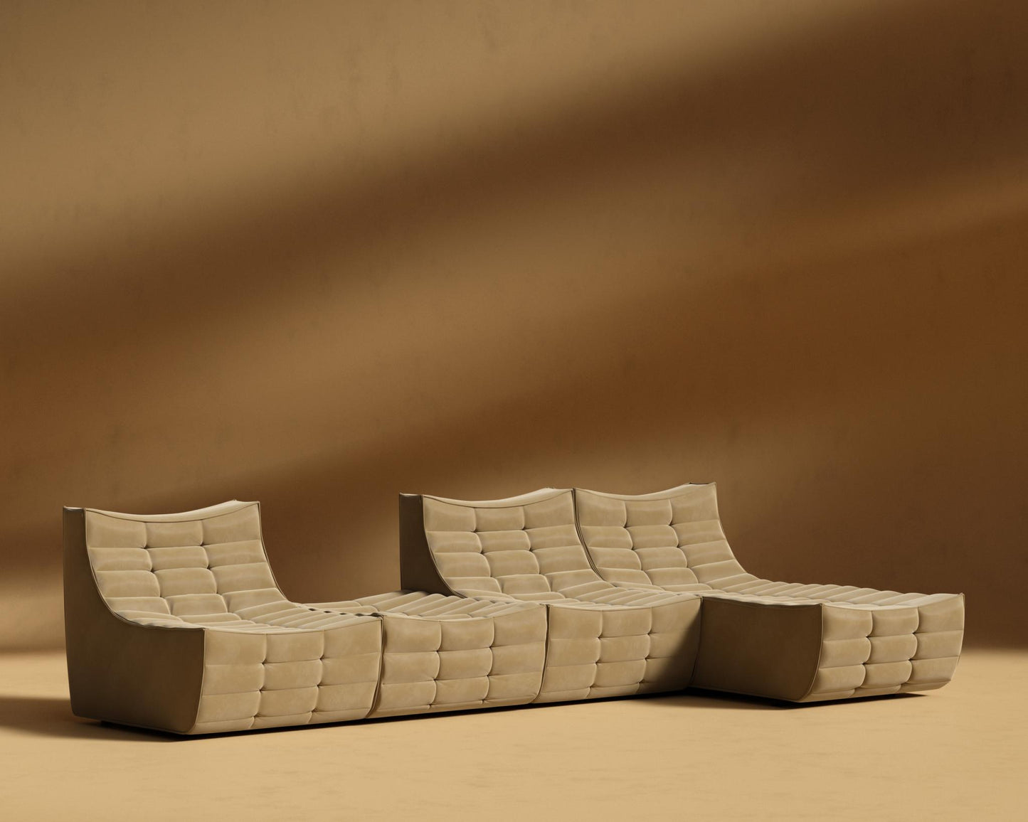 Tanner Modular Sectional - Plush Velvet - Dune