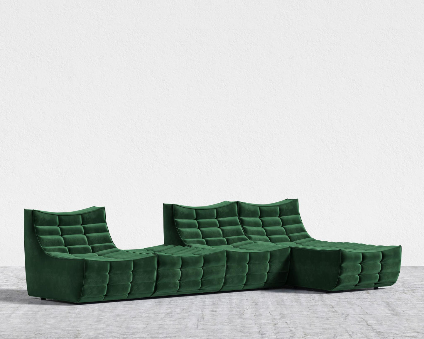 Tanner Modular Sectional - Plush Velvet - Moss