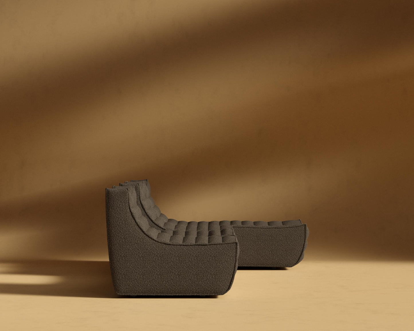 Tanner Modular Sectional - Shearling - Espresso