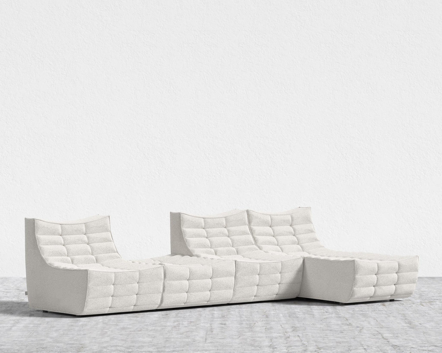 Tanner Modular Sectional - Chatou Bouclé - Pearl