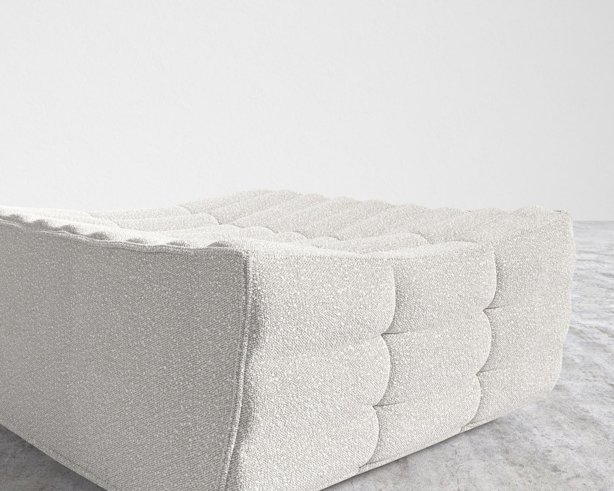 Tanner Ottoman - Chatou Bouclé - Pearl