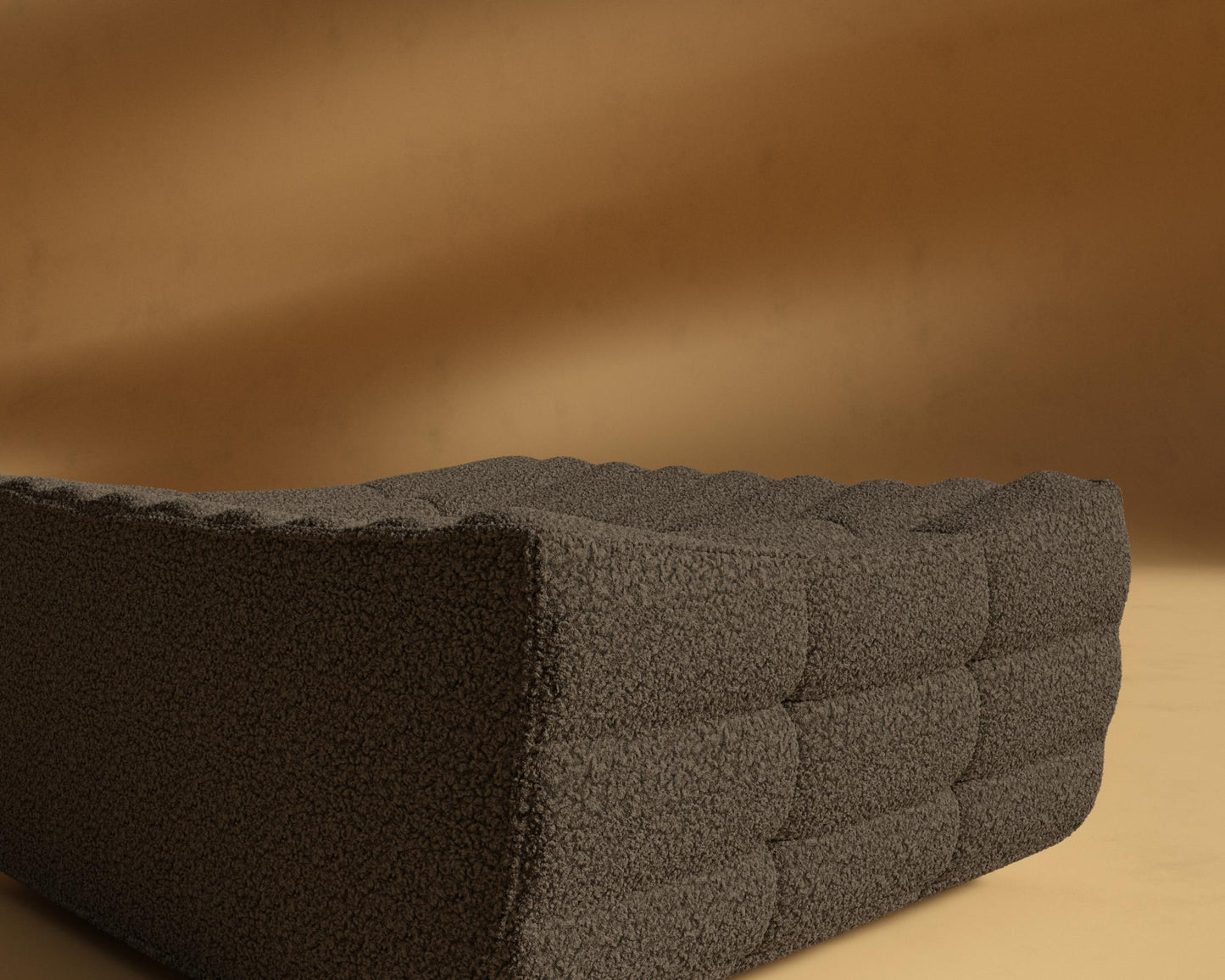 Tanner Ottoman - Shearling - Espresso