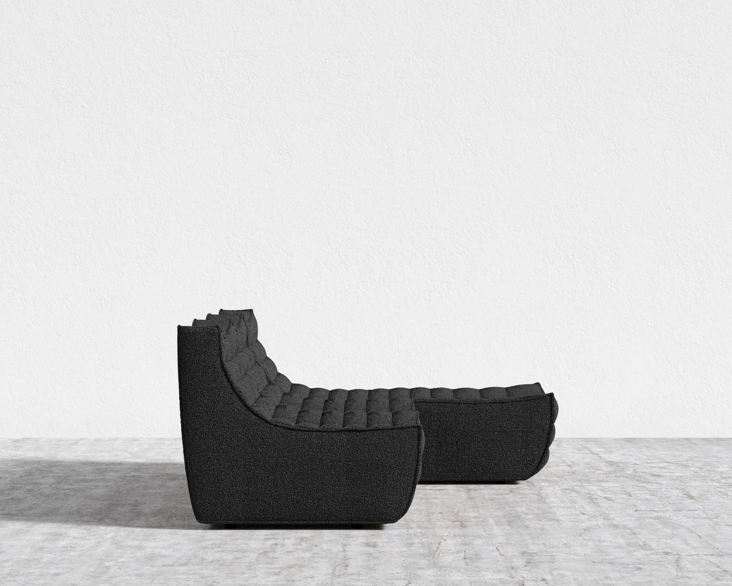 Tanner Sectional Sofa - Chatou Bouclé - Caviar