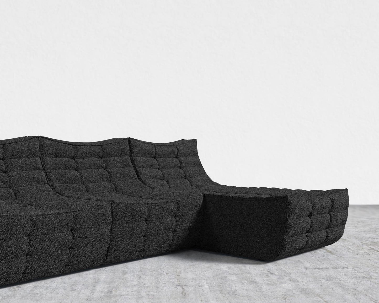 Tanner Sectional Sofa - Chatou Bouclé - Caviar
