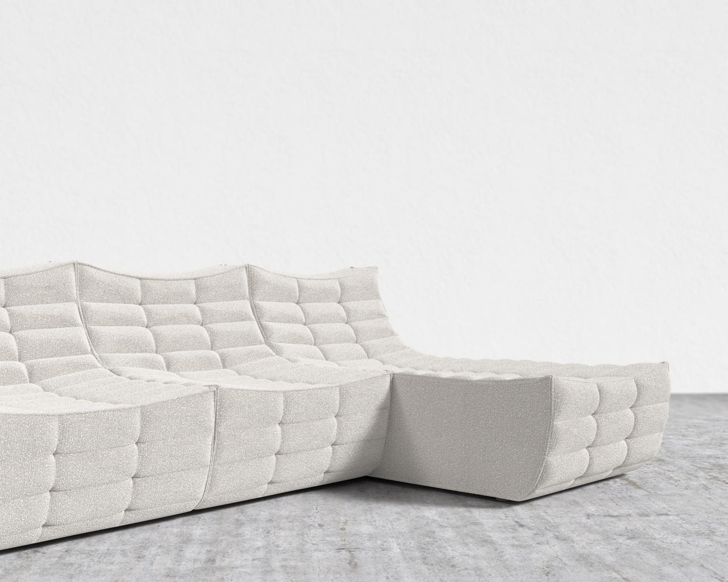 Tanner Sectional Sofa - Chatou Bouclé - Pearl