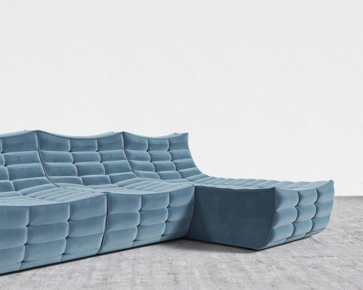 Tanner Sectional Sofa - Plush Velvet - Solstice