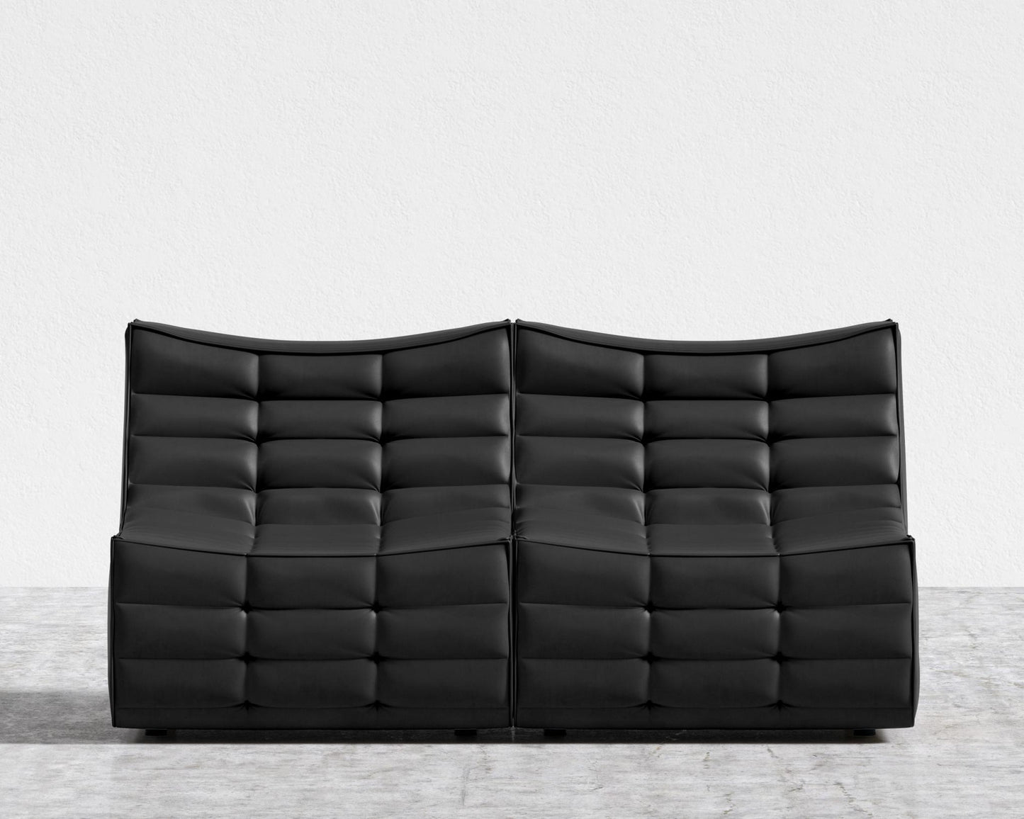 Tanner Sofa - Microfiber Leather - Trento Jet Black