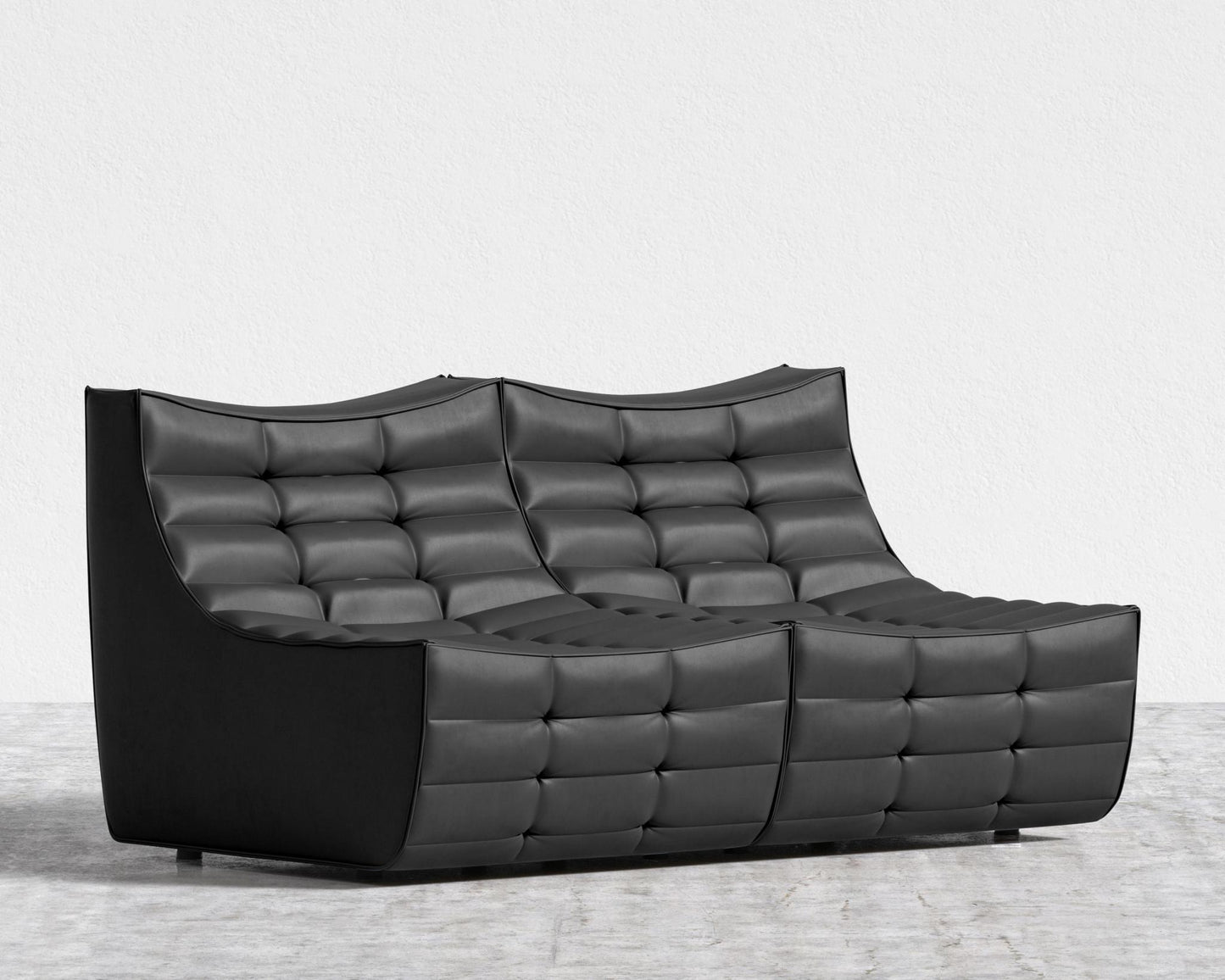 Tanner Sofa - Microfiber Leather - Trento Jet Black