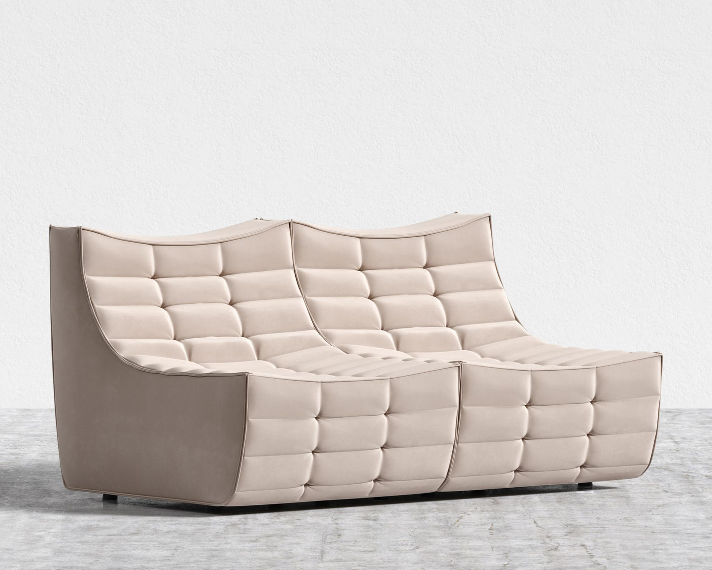 Tanner Sofa - Plush Velvet - Blush