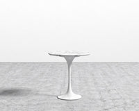 Tulip Side Table - White, Surface - White Carrara Marble