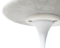 Tulip Side Table - White, Surface - White Carrara Marble