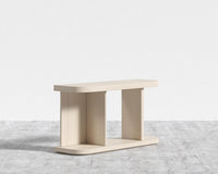 Uni End Table - Washed Natural Oak Veneer - Straight Grain