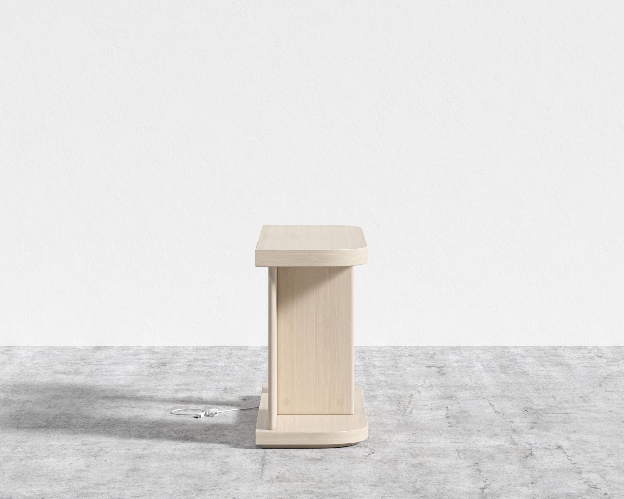 Uni End Table - Washed Natural Oak Veneer - Straight Grain