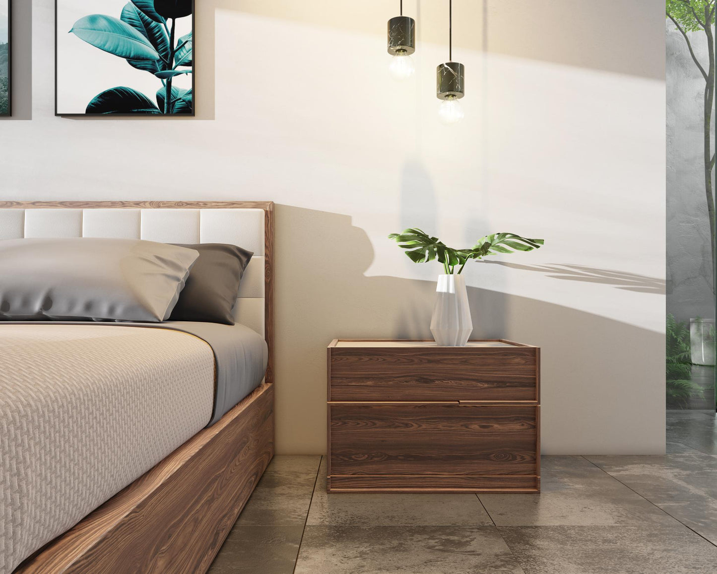 Hunter Nightstand - Walnut Veneer