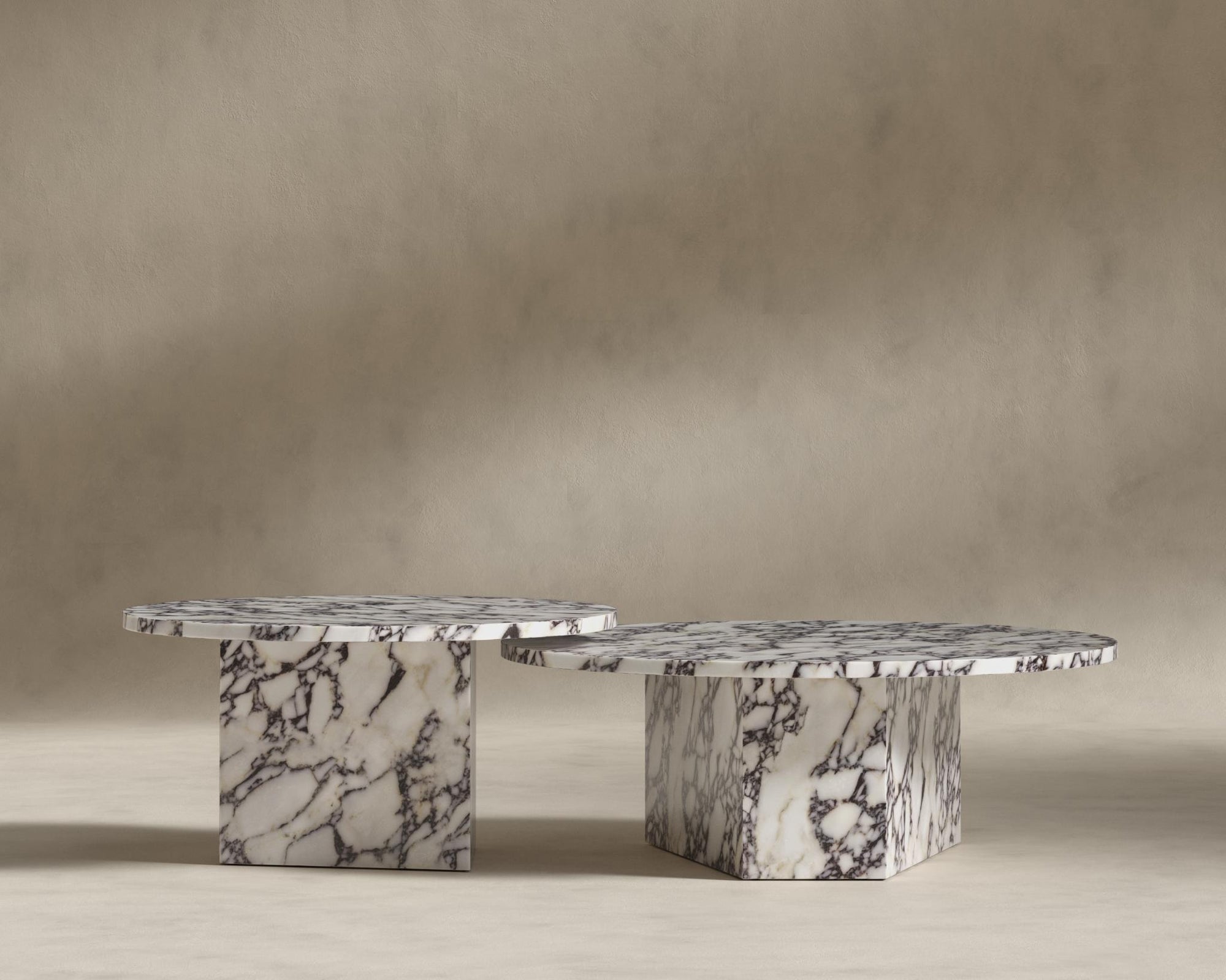 Romulus Nesting Coffee Table - Viola Marble