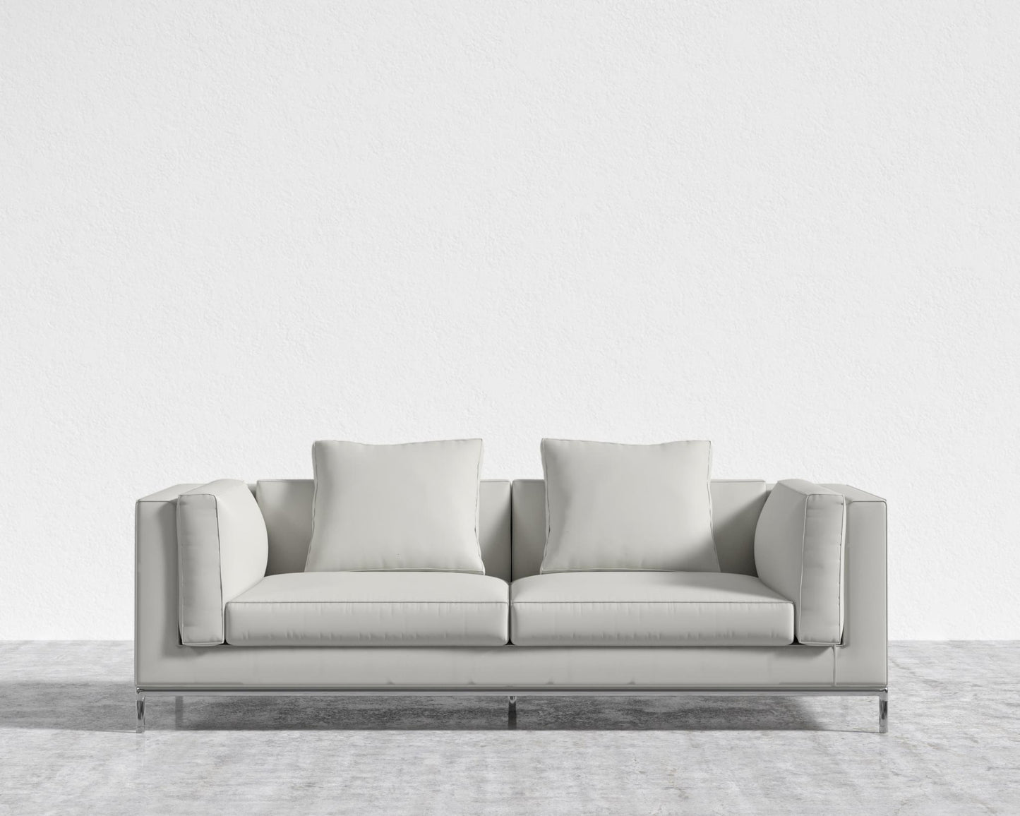 Nico Sofa - Trento Microfiber Leather - Trento Eggshell