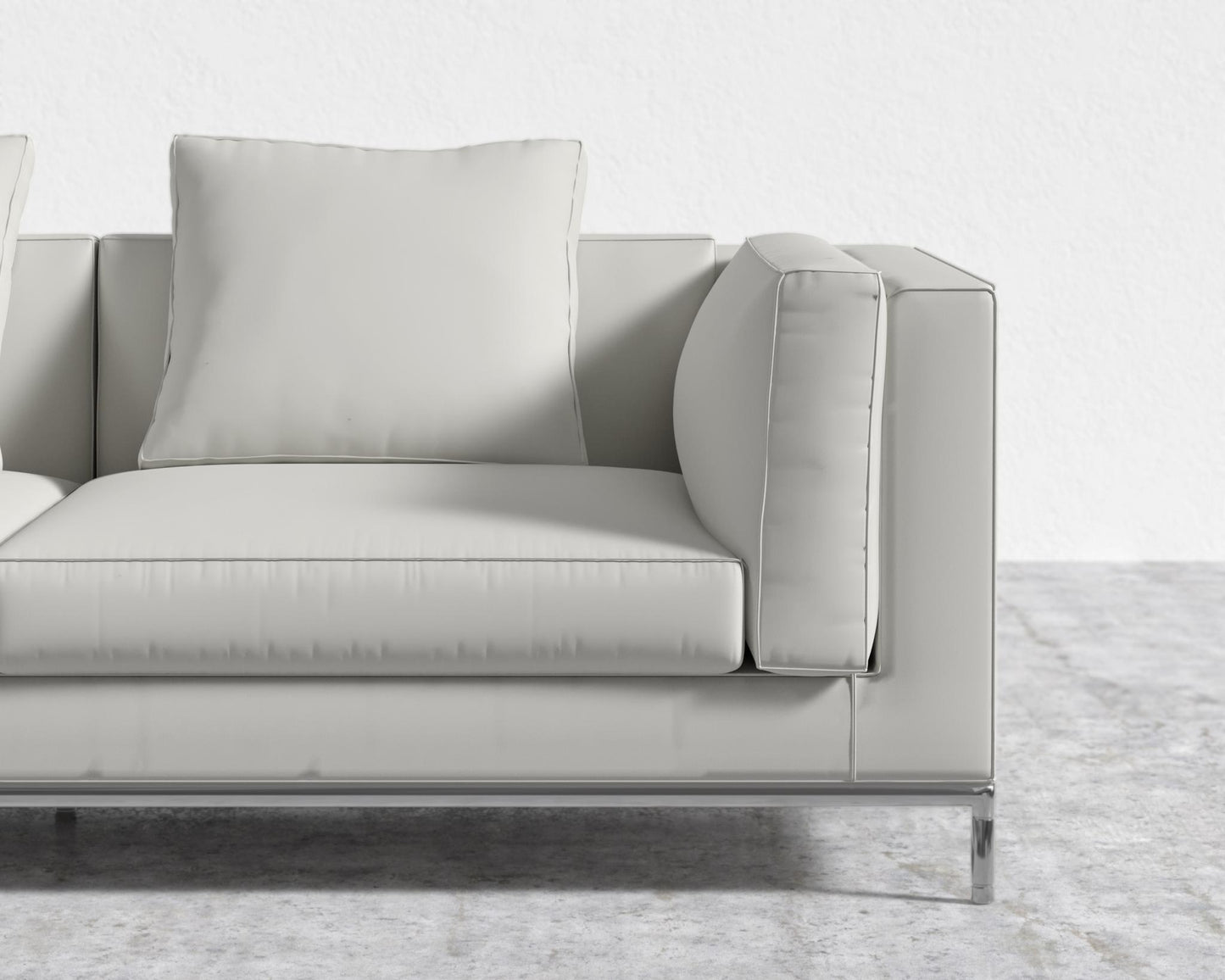 Nico Sofa - Trento Microfiber Leather - Trento Eggshell