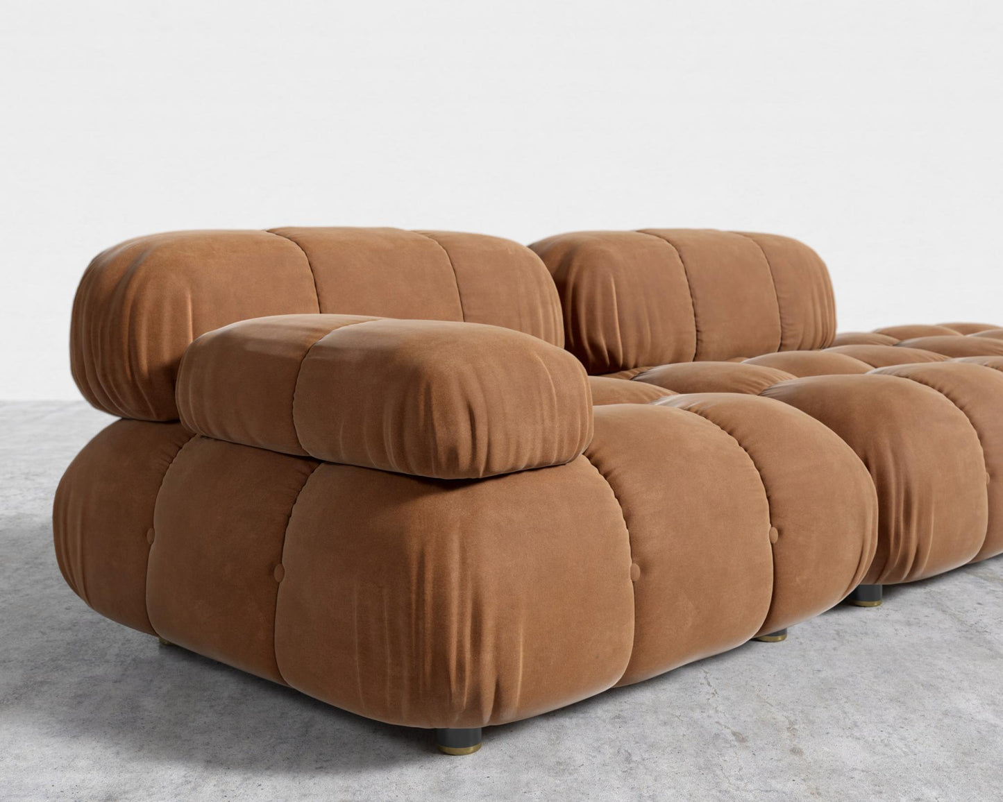 Belia Open End Sofa - Open Left, Venice Vegan Suede - Cider