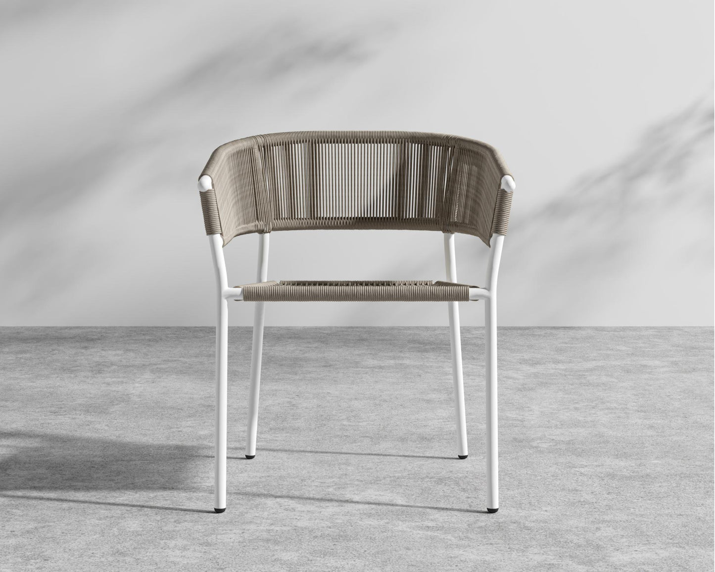 Afton Outdoor Dining Chair - Natural Cord, Black