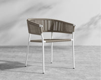 Afton Outdoor Dining Chair - Natural Cord, Black