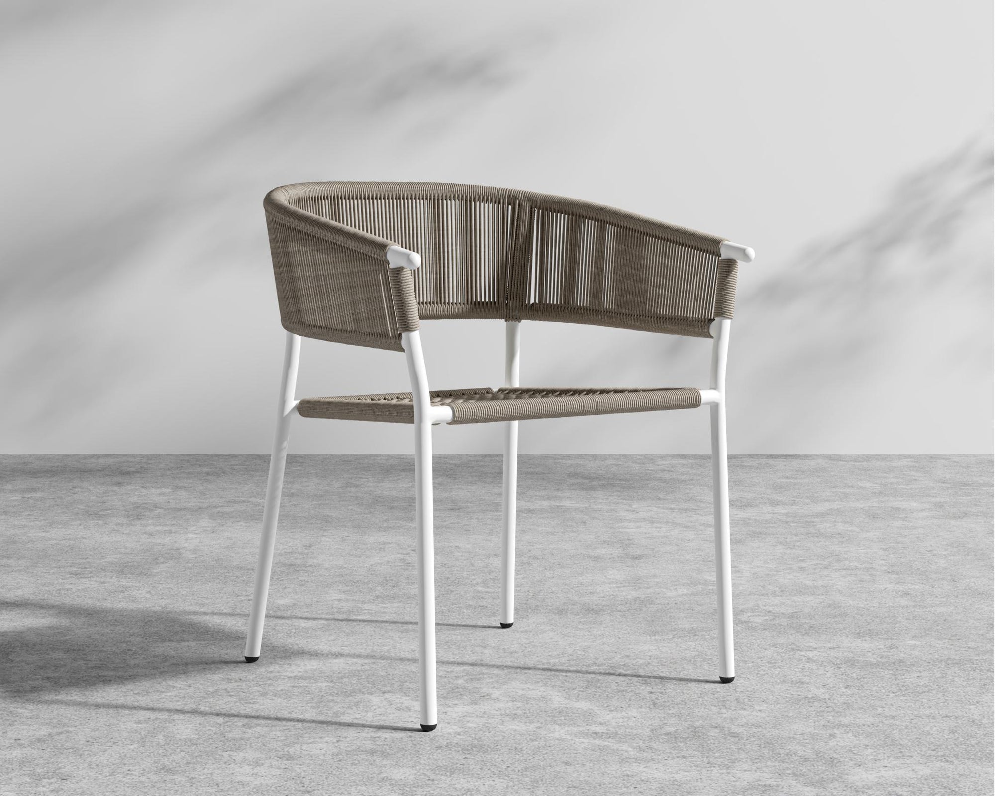 Afton Outdoor Dining Chair - Natural Cord, Black