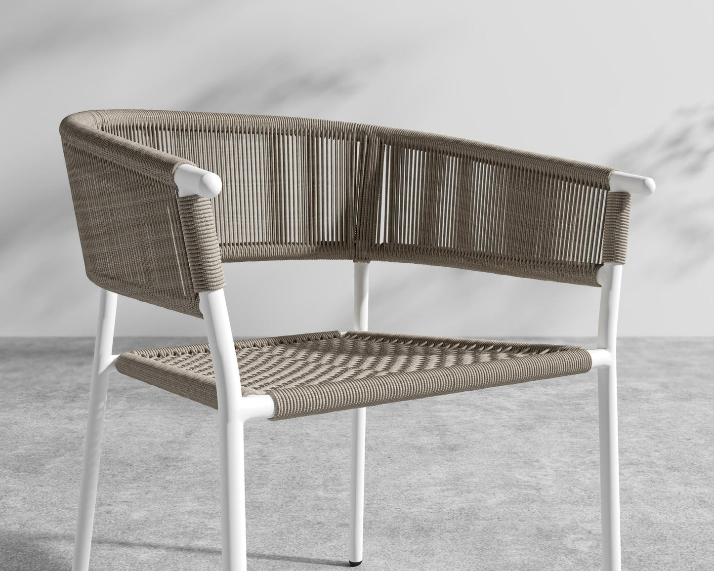 Afton Outdoor Dining Chair - Natural Cord, Black