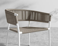 Afton Outdoor Dining Chair - Natural Cord, Black