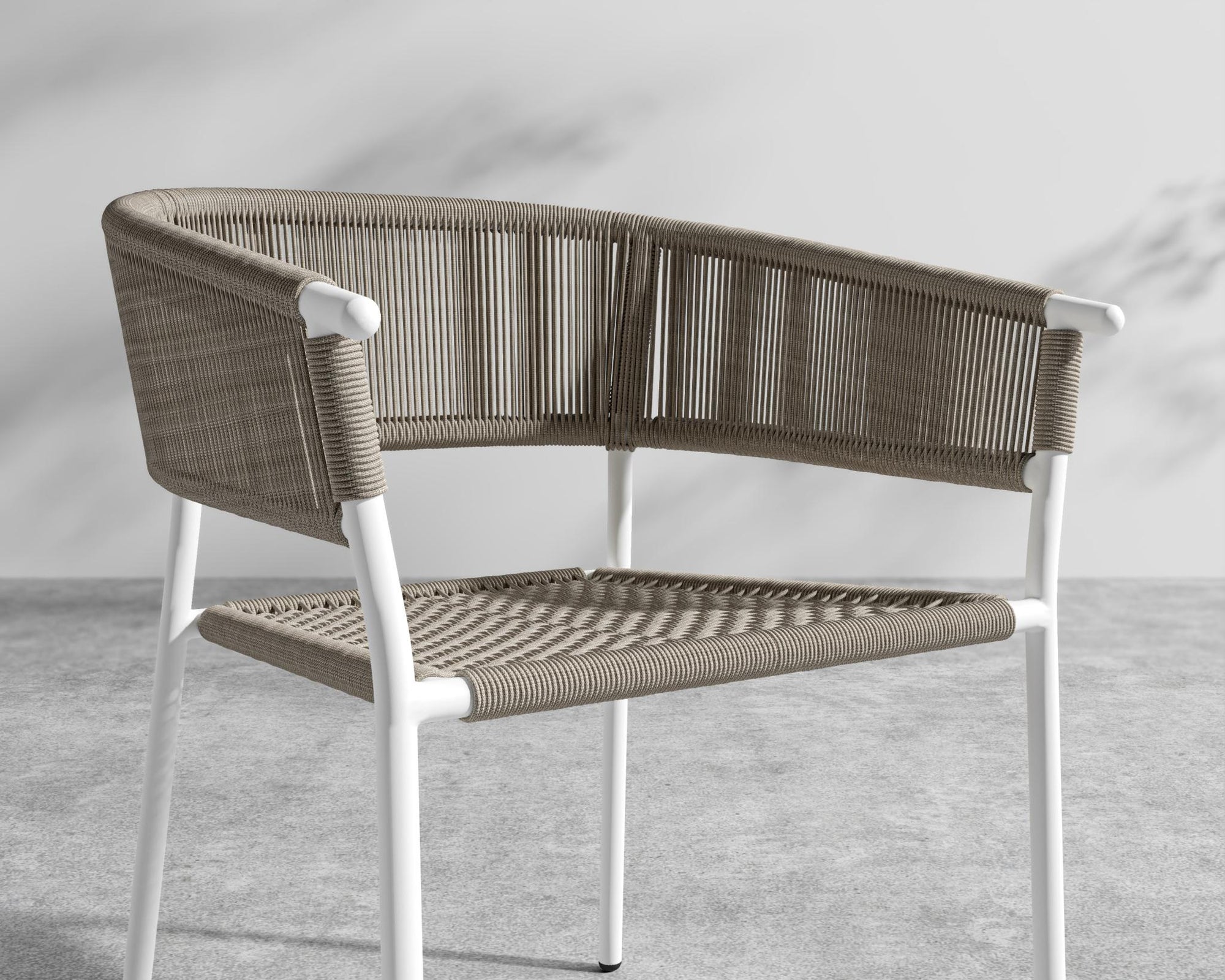 Afton Outdoor Dining Chair - Natural Cord, Black