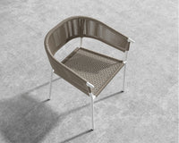 Afton Outdoor Dining Chair - Natural Cord, Black