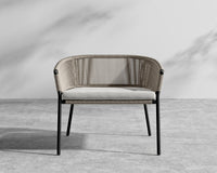 Afton Outdoor Lounge Chair - Black Cord, Black, Outdoor Fabric - Palisades