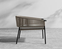 Afton Outdoor Lounge Chair - Black Cord, Black, Outdoor Fabric - Palisades