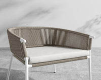 Afton Outdoor Lounge Chair - Black Cord, Black, Outdoor Fabric - Palisades