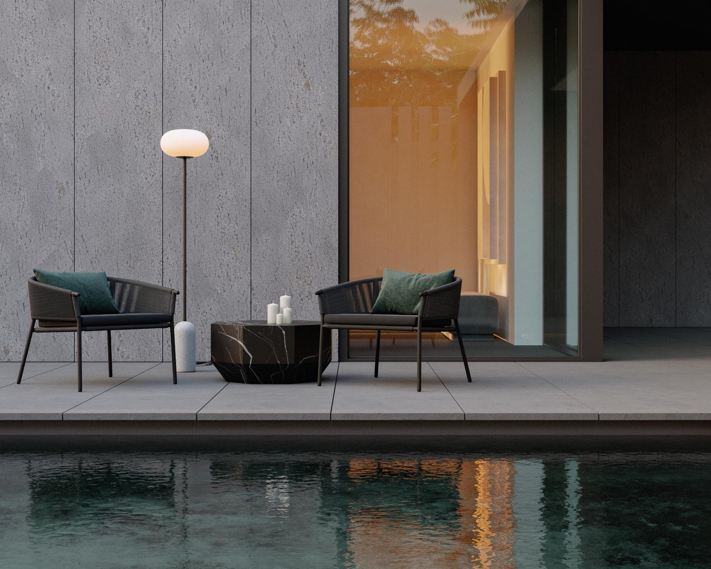 Afton Outdoor Lounge Chair Scene