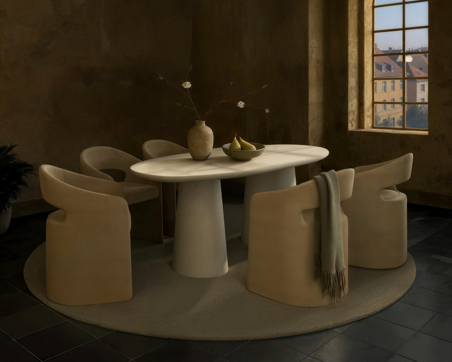 Alessia Dining Table with Rhea Chairs - Tuscany