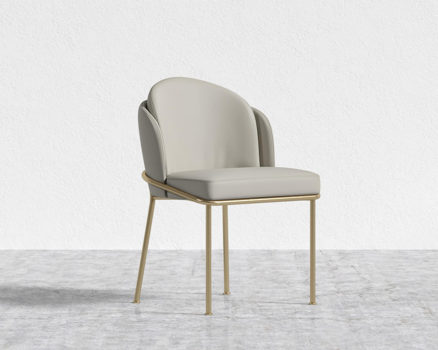 Angelo Dining Chair - Black - Angelo, Microfiber Leather - Trento Taupe