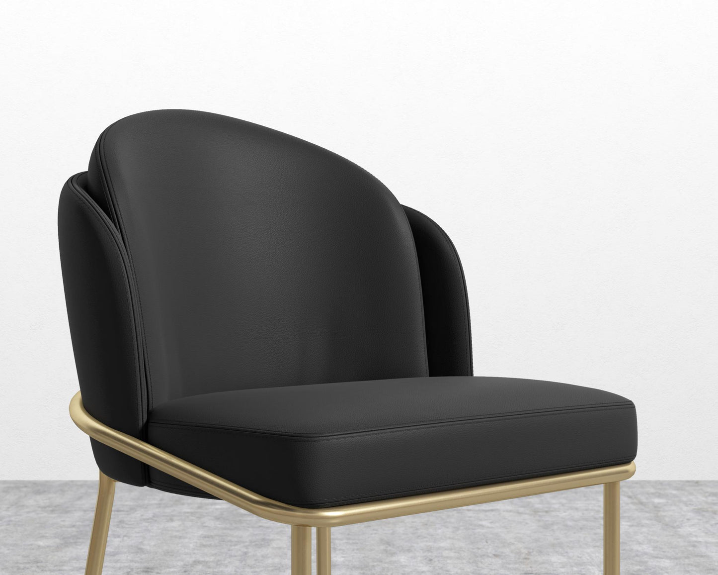 Angelo Dining Chair - Black - Angelo, PU Leather - Monaco Black