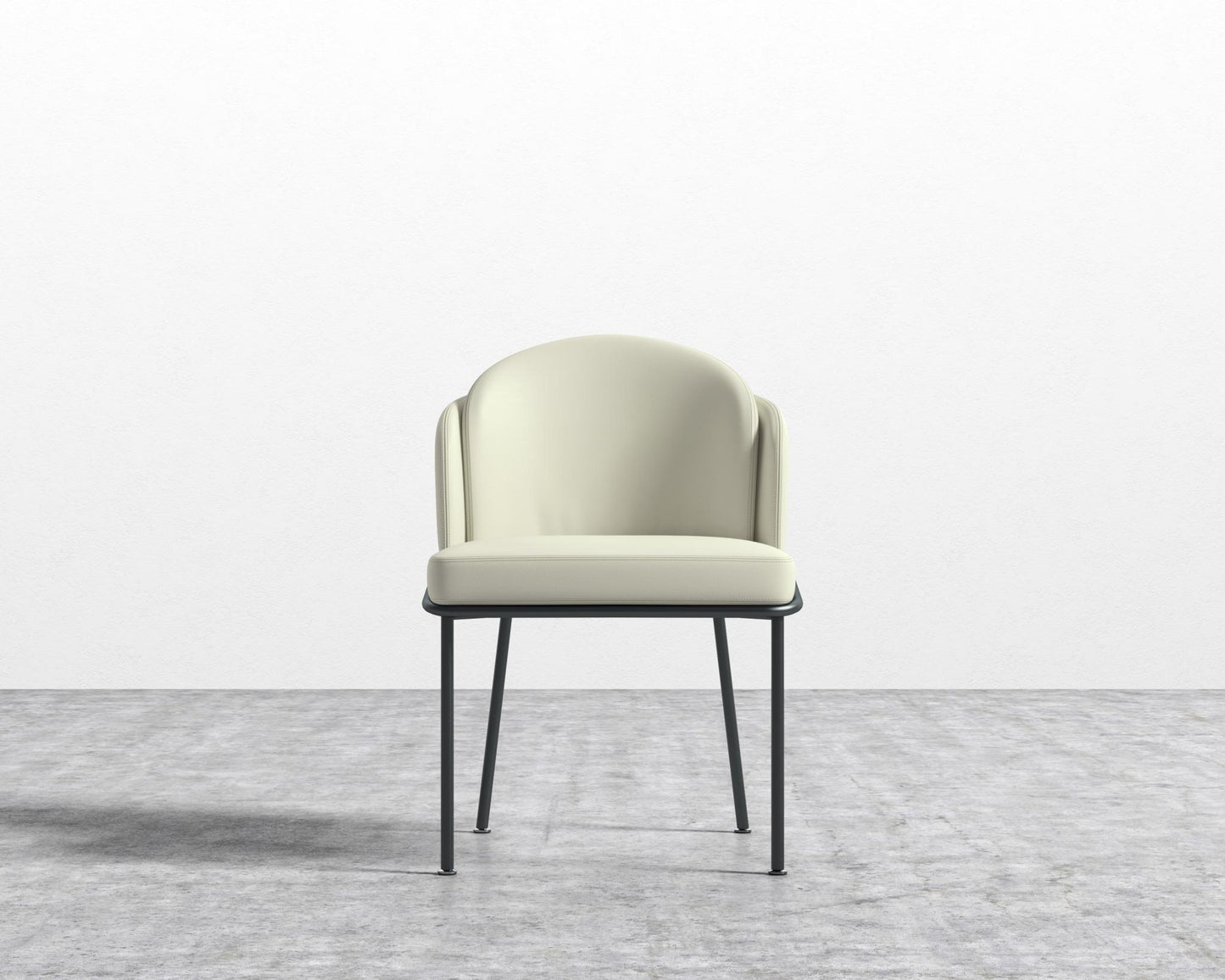 Angelo Dining Chair - Black - Angelo, PU Leather - Monaco Cream