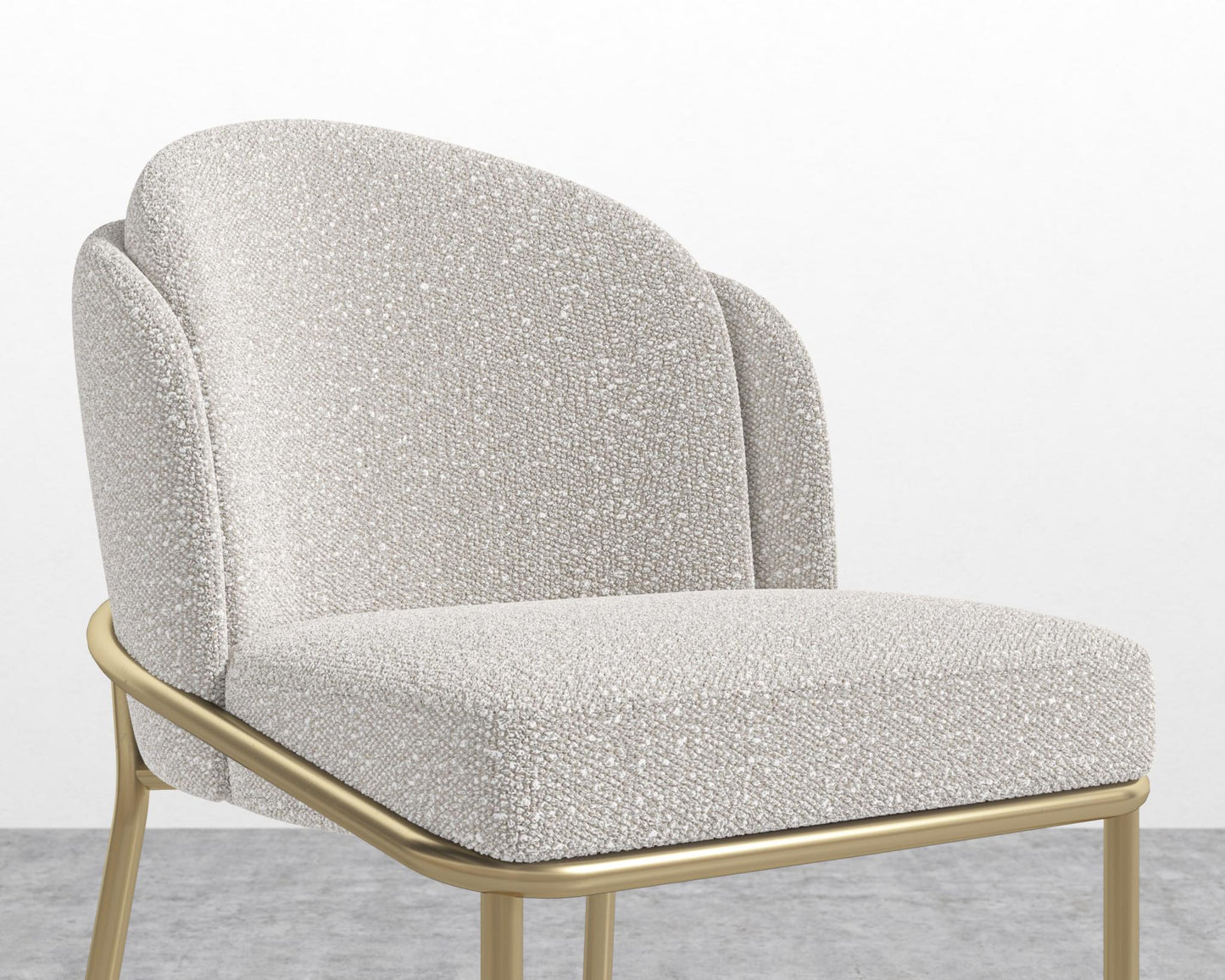 Angelo Counter Stool - Black - Angelo, Chatou Bouclé - Pearl