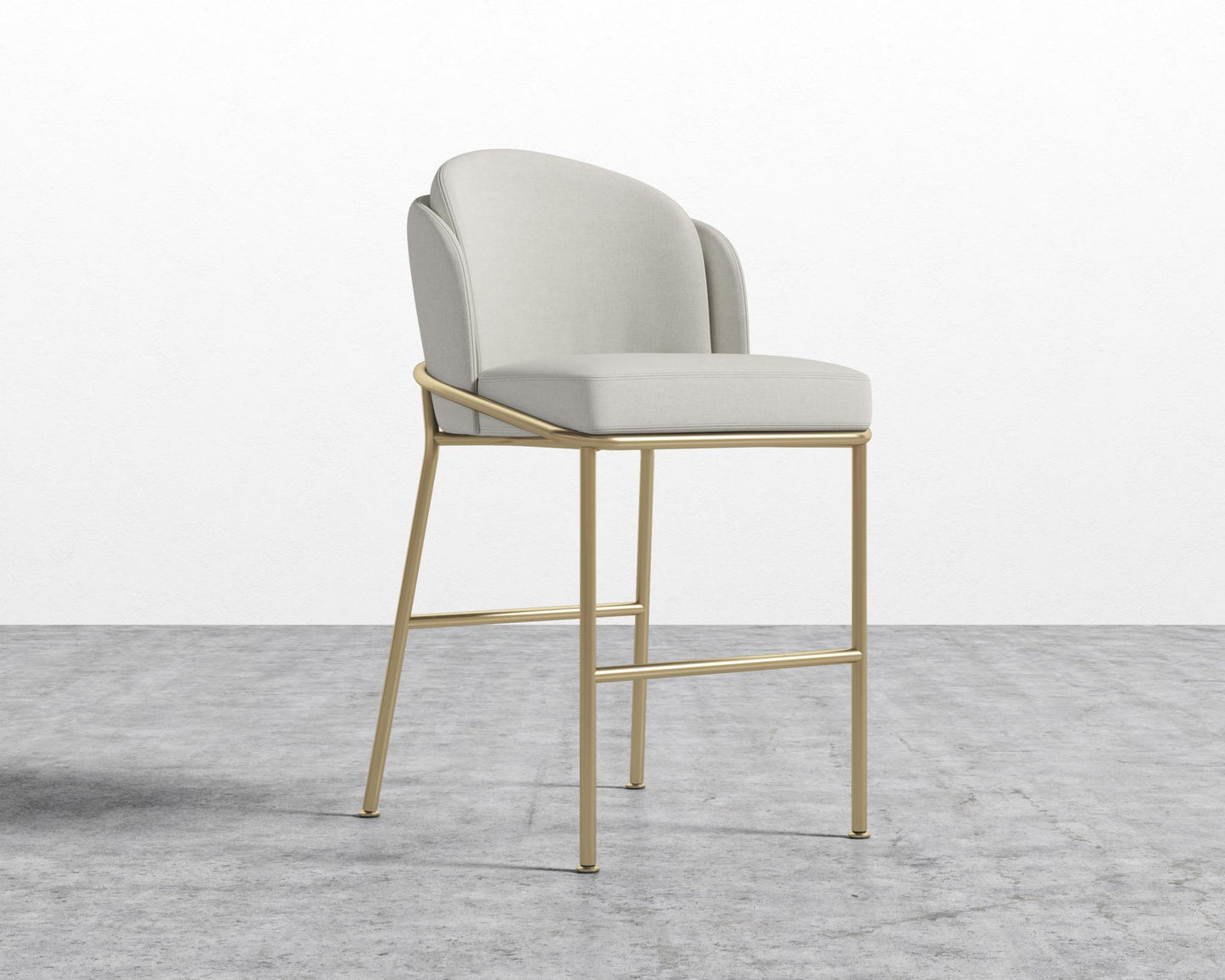 Angelo Counter Stool - Modern Felt - Alesund - Brass